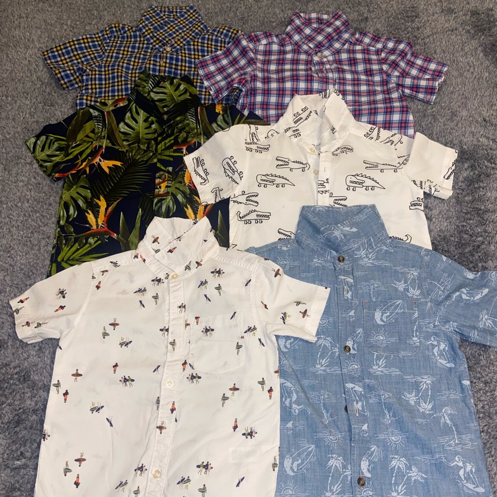 Boys Short Sleeve Button Up Shirts